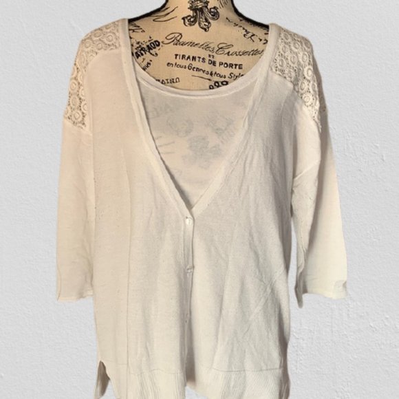 Merona Sweaters - Merona Half Sleeve Cardigan | White